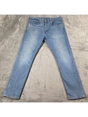 Levis Premium 512 Jeans Mens 34X30 Blue Slim Taper Fit Big E Stretch Denim